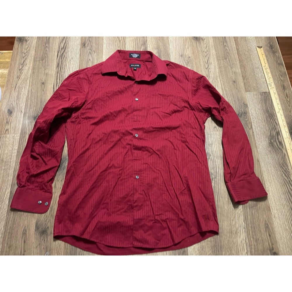 Axcess Shirt, Men's Size 16 34-35, Red, Button Up, Long Sleeve